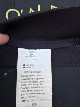 Traje neopreno O'Neill Reactor II 3/2 8 años