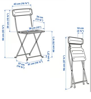 Conjunto mesa y sillas terraza madera y metal