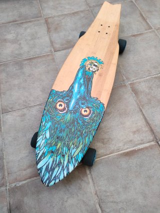 Patinete Longboard Cruiser Surf 98cm Bambú