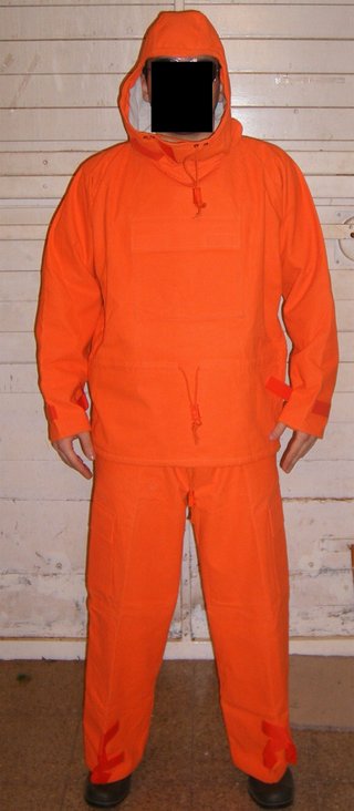 Trajes protección NBQ ejército alemán naranjas