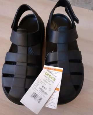 Sandali Fisherman Neri Crocs Taglia 39/40