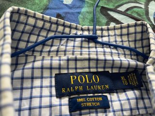 Camisa Polo Ralph Lauren Cuadros Azul Blanco