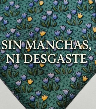 Corbata Seda Natural Flores