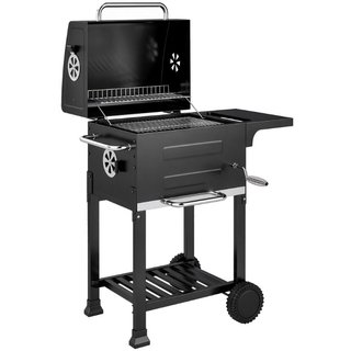 Barbecue a Carbone a Rotelle con Ripiani, Termomet