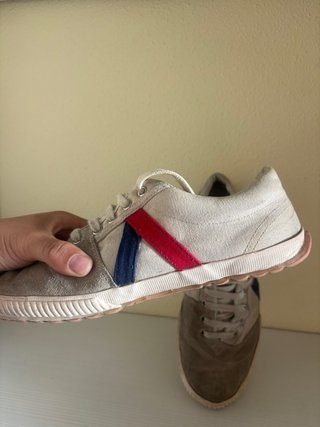 Zapatillas El Ganso Talla 41 Beige/Rojo