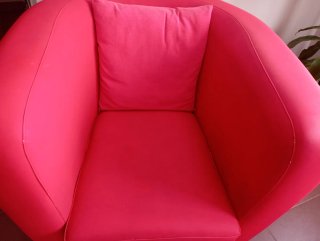 Conjunto Butaca y Sofá Rojo