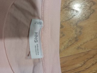 Camiseta crop rosa palo Mango XS/S
