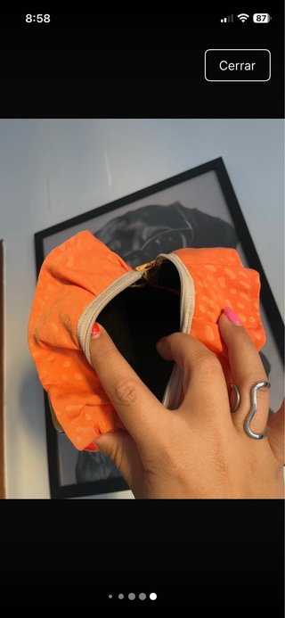 Neceser hecho a mano con estampado de plátanos