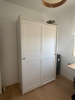 Armario Hauga Blanco Puertas Correderas. Nuevo
