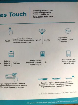Ebook bq Cervantes Touch 4GB