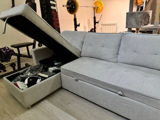 Sofá Cama Nalui Gris Chaise Longue