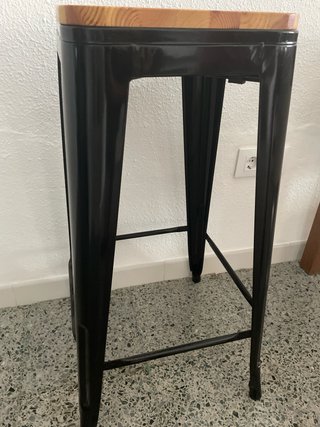 Taburete alto madera y metal