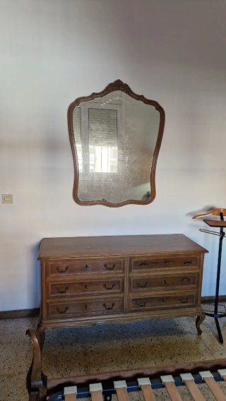 Cómoda Vintage Madera y Cristal