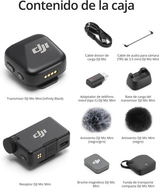 DJI Mic Mini Transmisor y Receptor Inalámbrico