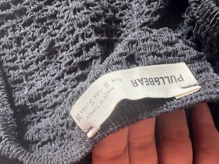 Top Pull&Bear nero testurizzato Taglia S