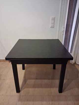 Mesa comedor extensible negra