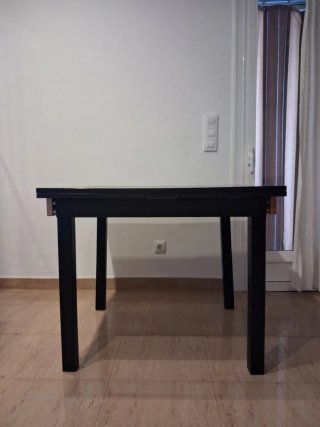 Mesa comedor extensible negra