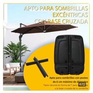 Base para sombrilla negra