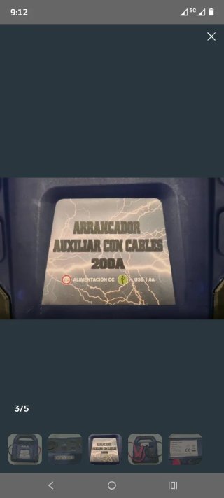 Arrancador auxiliar con cables