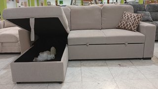 Sofá Cama Luke, Beige. Arcón. Cómodo ¡EN REBAJA!