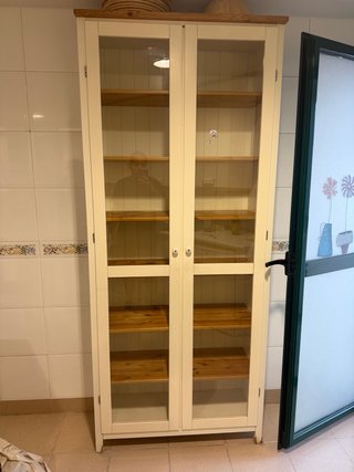 Vitrina de madera y cristal