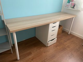 Escritorio madera y metal