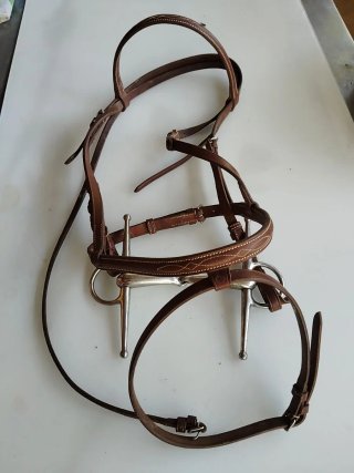 Cabezada de cuero con bocado