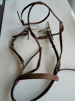 Cabezada de cuero con bocado