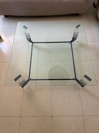 Mesa de cristal 100x100cm