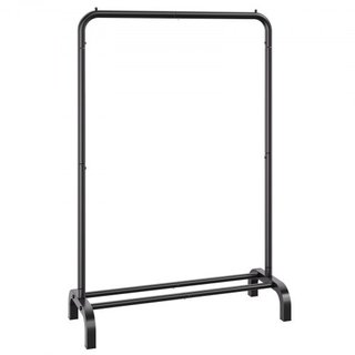 Perchero, Perchero de Ropa Pesado con Barra Colgante y Área de Almacenamiento Inferior, Perchero para Dormitorio o Habitación de Invitados