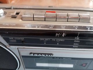 Radio Cassette Sanyo Doble