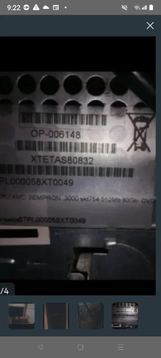 Ordenador Dell Negro con Teclado y Pantalla