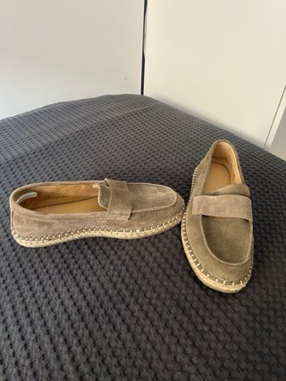 Mocasines ante suela esparto