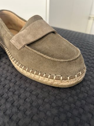 Mocasines ante suela esparto