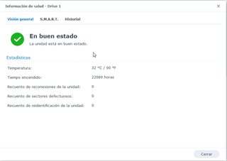 Synology DS214 con 2 discos 3TB+3TB.