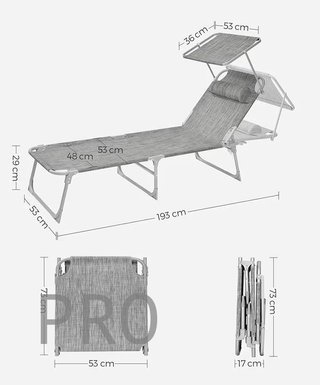 Tumbona reclinable Songmics
