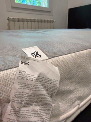 Cama IKEA MALM 140x200 negro + Colchón