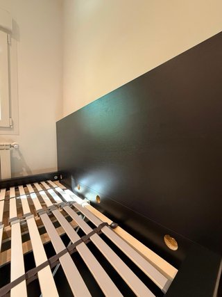 Cama IKEA MALM 140x200 negro + Colchón
