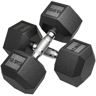 Set di Manubri Palestra da 2x12.5 kg Esagonale, Pe