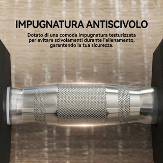Set di Manubri Palestra da 2x12.5 kg Esagonale, Pe