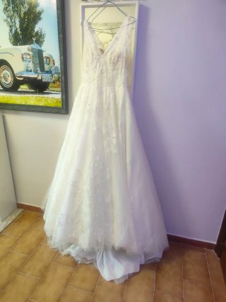 Vestido de Novia Pronovias Blanco com cancan