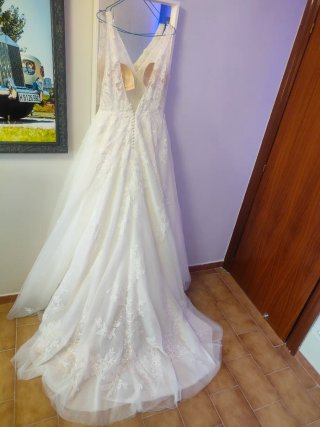 Vestido de Novia Pronovias Blanco com cancan