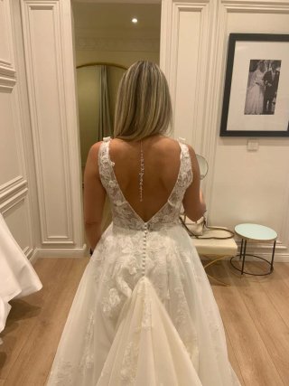 Vestido de Novia Pronovias Blanco com cancan
