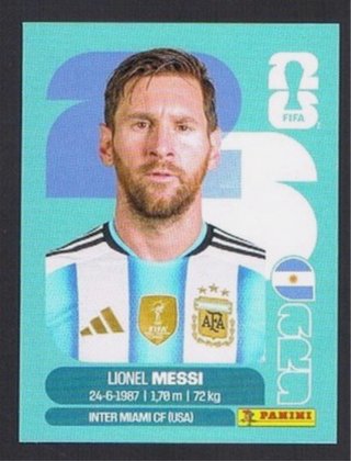 Cromo Messi Mundial 2026 Panini