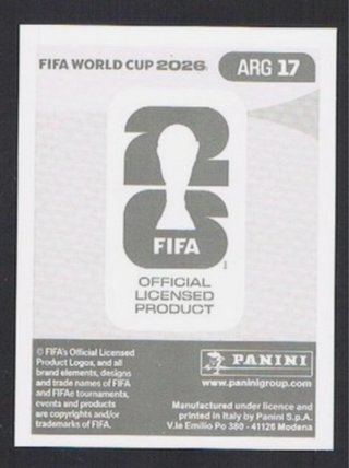 Cromo Messi Mundial 2026 Panini