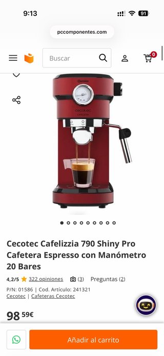 Cafetera Cecotec Cafelizzia 790 Shiny Pro