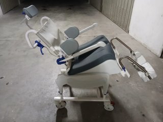 Silla ruedas ducha abatible