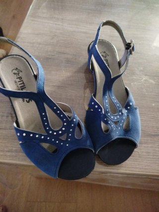 Sandalias Pitillo Talla 38 Azul