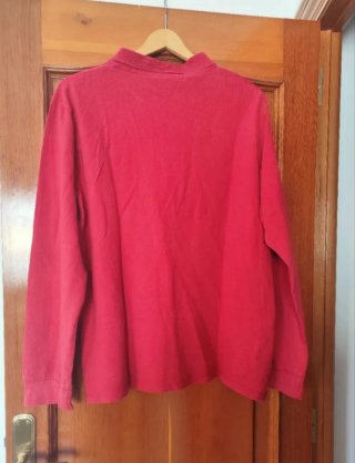 Polo manga larga rojo Talla XL
