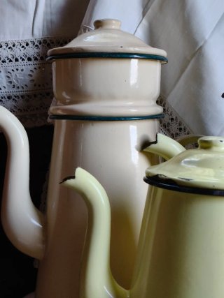 1 Caffettiera Smaltata francese anni 50